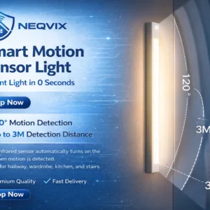 NEQVIX motion sensor LED light bar for wardrobe, kitchen and stairs lighting